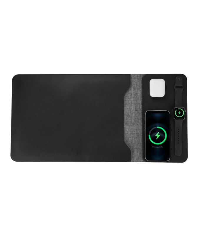 FoldCharge F8 | Pochette Organiseur avec Recharge Sans Fil 5-en-1