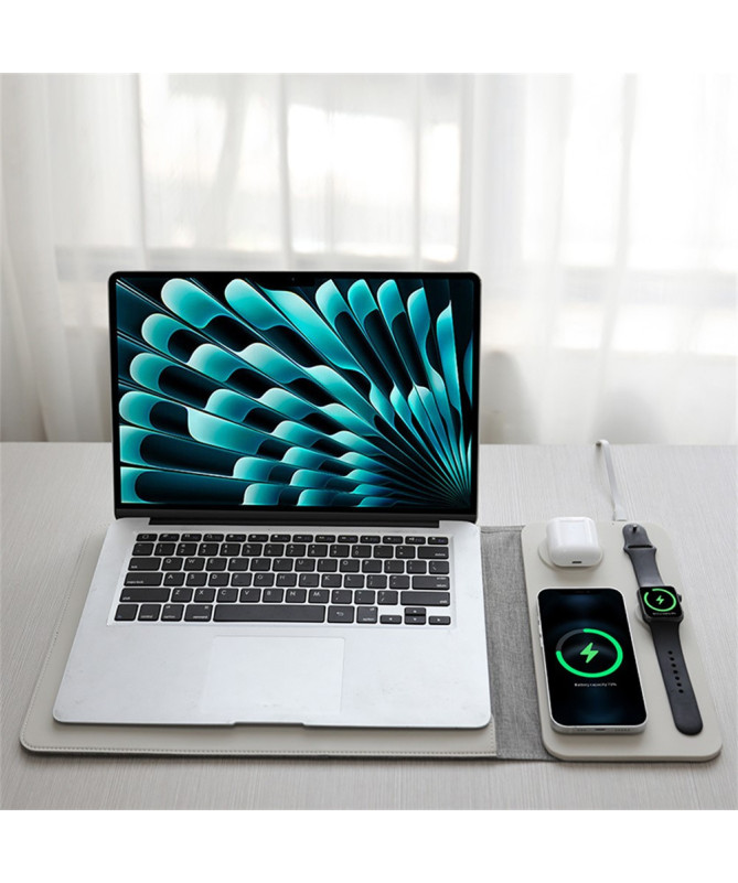 FoldCharge F8 | Pochette Organiseur avec Recharge Sans Fil 5-en-1