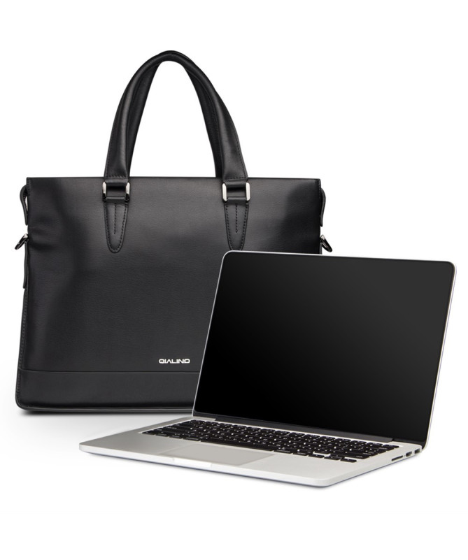 Sacoche Ordinateur 15 pouces en Cuir Véritable Professionnelle