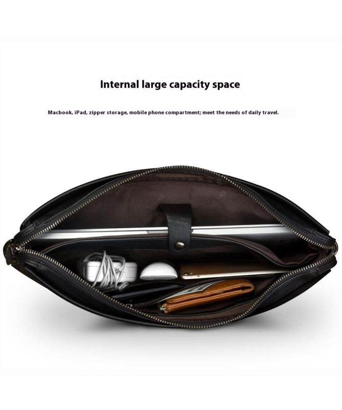 Sacoche Ordinateur 15 pouces en Cuir Véritable Professionnelle