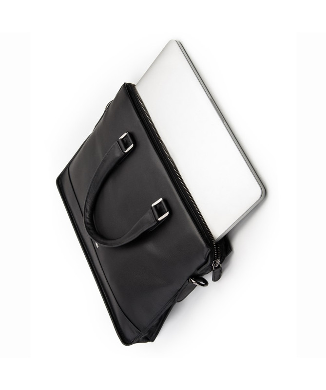 Sacoche Ordinateur 15 pouces en Cuir Véritable Professionnelle