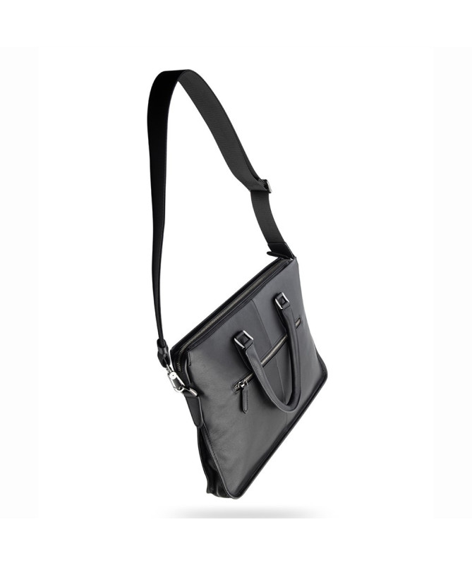 Sacoche Ordinateur 15 pouces en Cuir Véritable Professionnelle