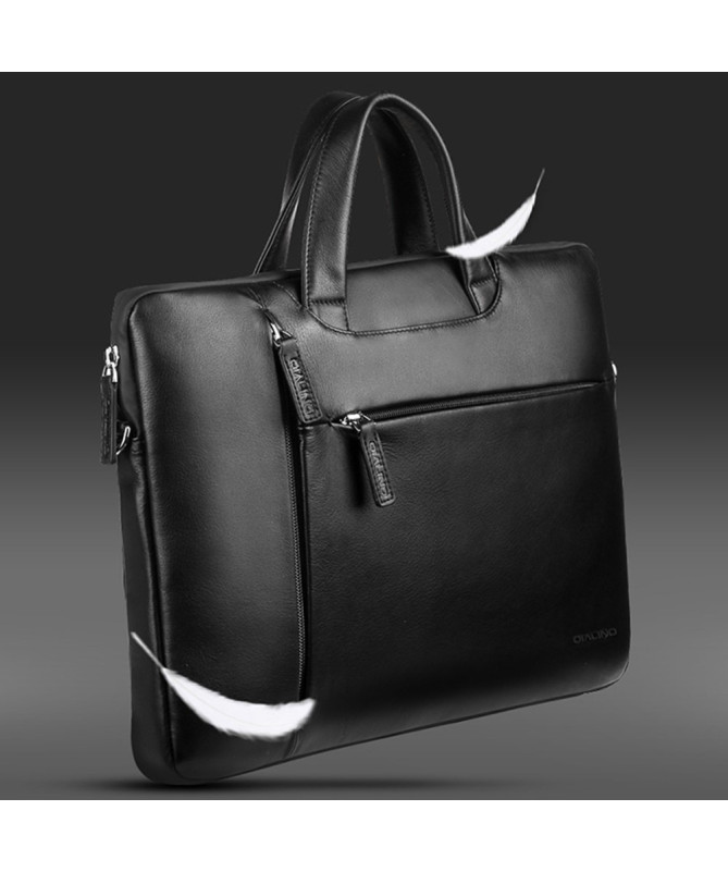 Sacoche Ordinateur 15 pouces en Cuir Véritable Anti-choc