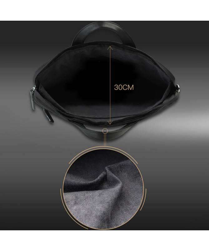 Sacoche Ordinateur 15 pouces en Cuir Véritable Anti-choc