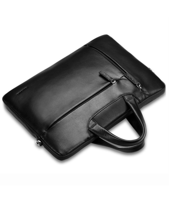 Sacoche Ordinateur 15 pouces en Cuir Véritable Anti-choc