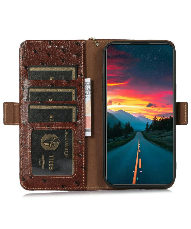 Housse iPhone 17 Pro Max Cuir Véritable | AUTRUCHE