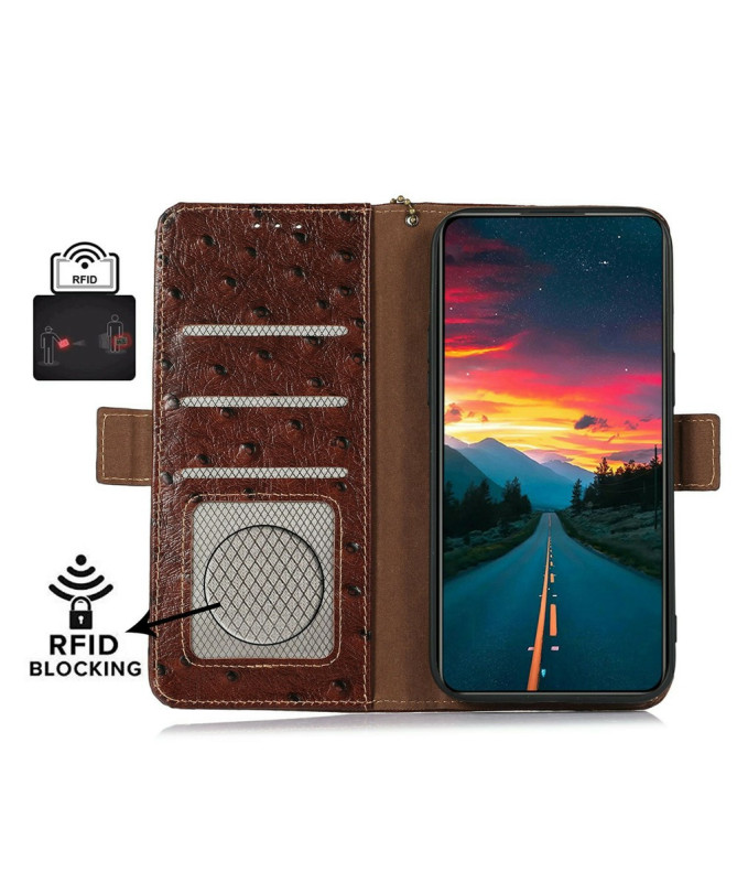 Housse iPhone 17 Pro Max Cuir Véritable | AUTRUCHE