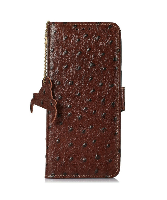 Housse iPhone 17 Pro Max Cuir Véritable | AUTRUCHE