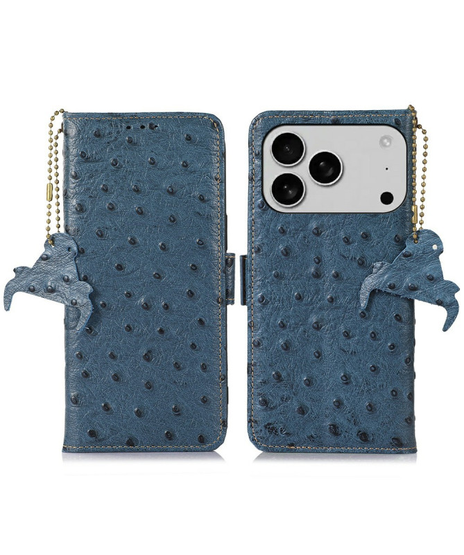 Housse iPhone 17 Pro Max Cuir Véritable | AUTRUCHE