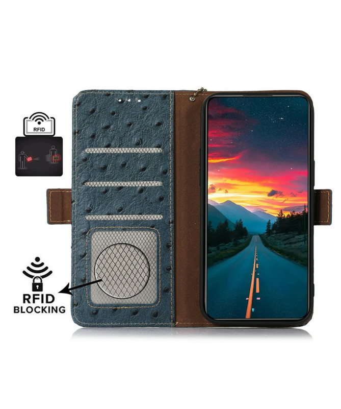 Housse iPhone 17 Pro Max Cuir Véritable | AUTRUCHE