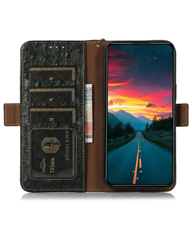 Housse iPhone 17 Pro Max Cuir Véritable | AUTRUCHE