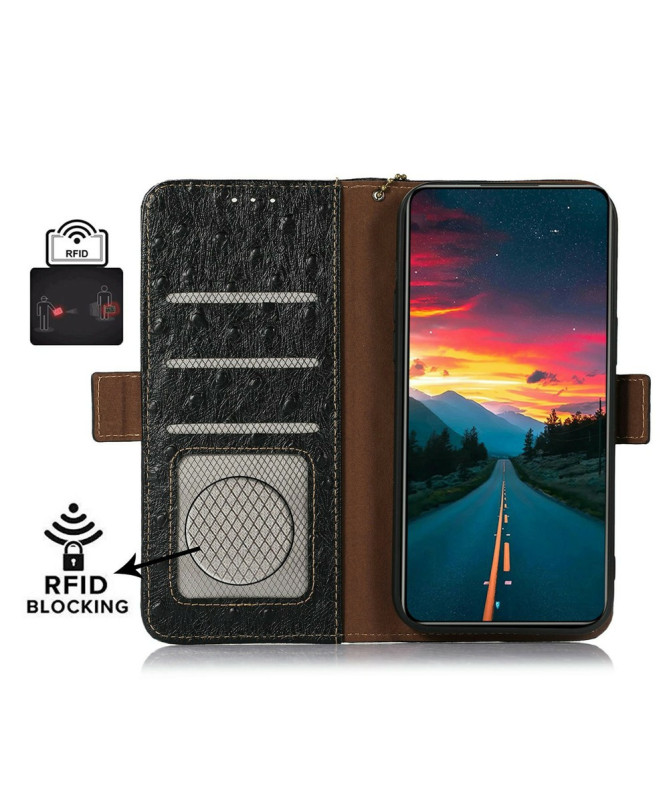 Housse iPhone 17 Pro Max Cuir Véritable | AUTRUCHE