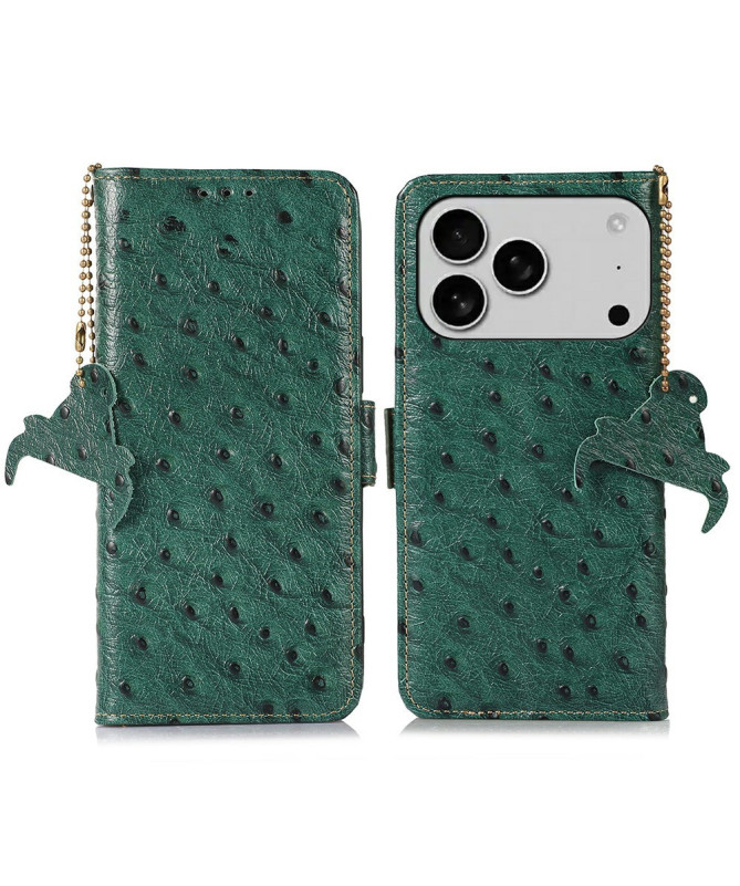 Housse iPhone 17 Pro Max Cuir Véritable | AUTRUCHE