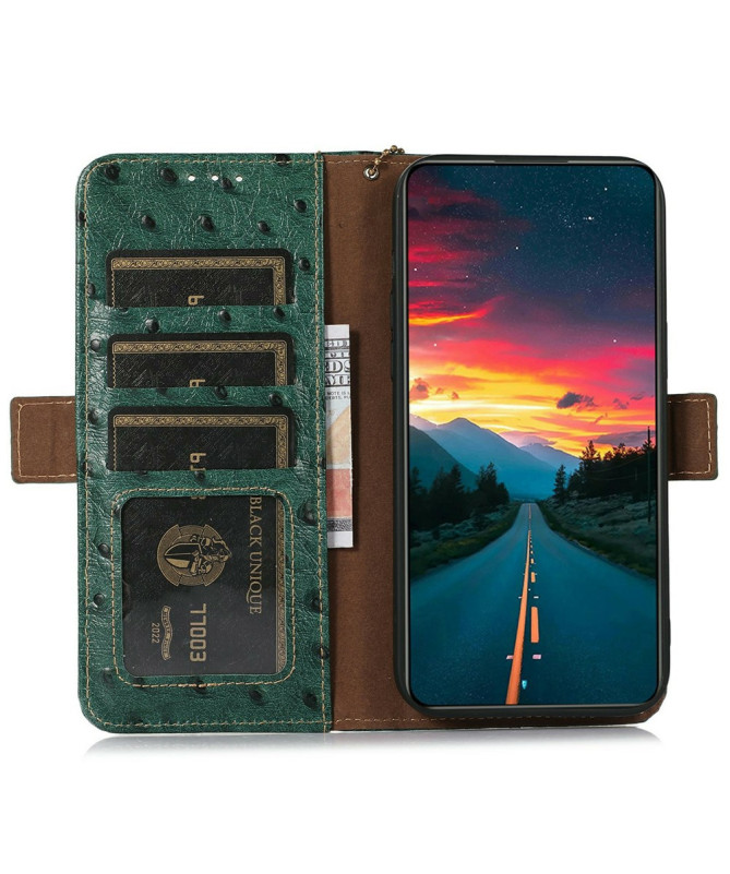 Housse iPhone 17 Pro Max Cuir Véritable | AUTRUCHE