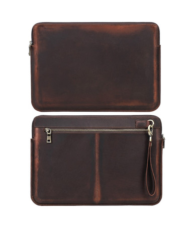 Housse MacBook Pro 15-16 pouces en Cuir Véritable Vintage