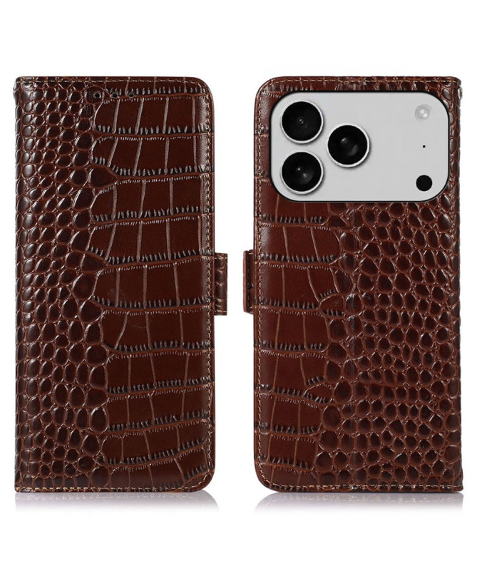 Étui iPhone 17 Pro Max à Texture Crocodile | CROCO