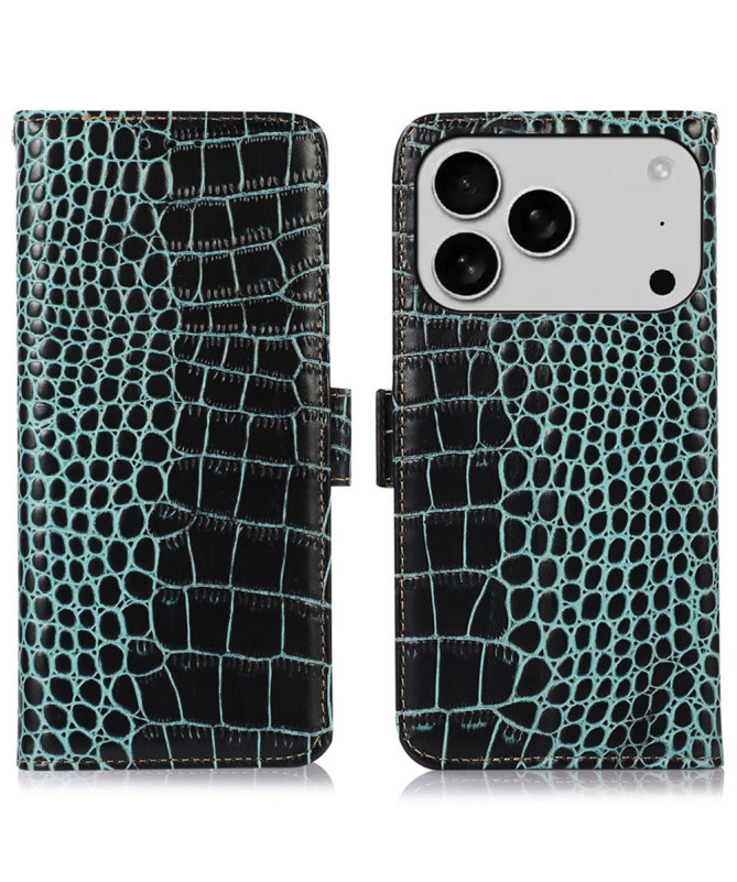 Étui iPhone 17 Pro Max à Texture Crocodile | CROCO