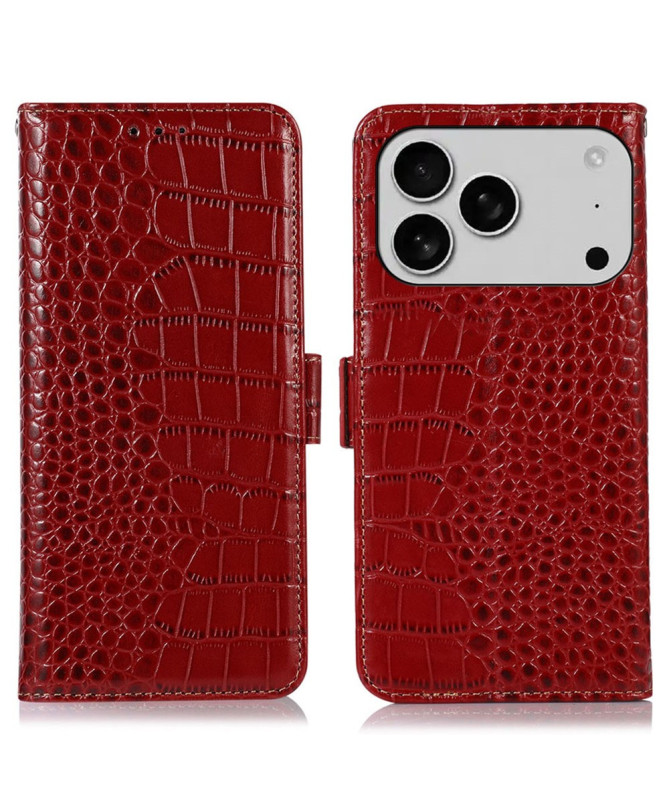 Étui iPhone 17 Pro Max à Texture Crocodile | CROCO
