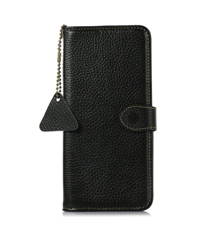 Housse iPhone 17 Pro Max en Cuir avec Pendentif