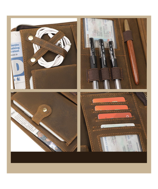 Porte-Document / Housse Tablette 11 pouces en Cuir Véritable