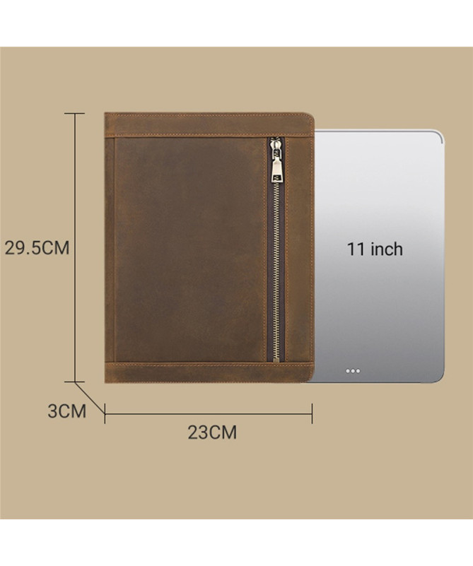 Porte-Document / Housse Tablette 11 pouces en Cuir Véritable