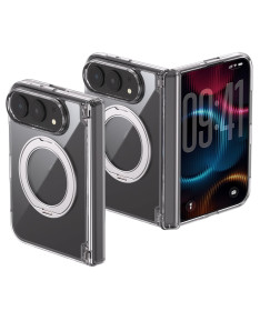 Coque iPhone Duo transparente magnétique avec anneau support