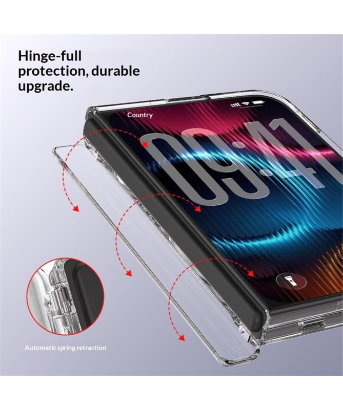 Coque iPhone Duo transparente magnétique avec anneau support
