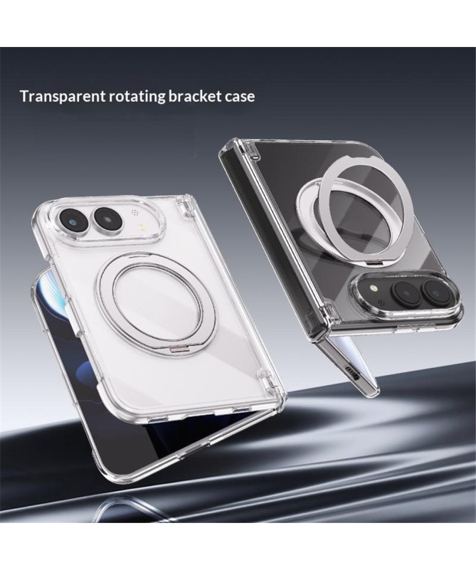 Coque iPhone Duo transparente magnétique avec anneau support