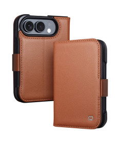 Housse iPhone Duo Cuir Véritable Portefeuille Magnétique