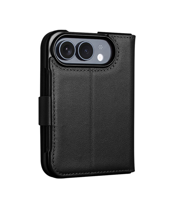 Housse iPhone Duo Cuir Véritable Portefeuille Magnétique