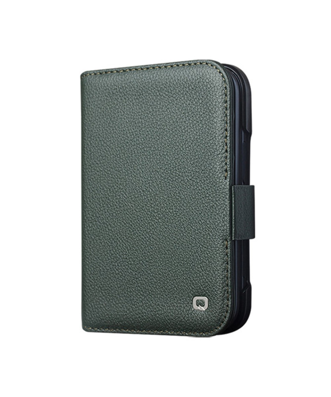 Housse iPhone Duo Cuir Véritable Portefeuille Magnétique