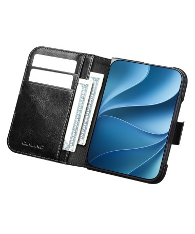 Housse iPhone Duo Cuir 2 Cartes avec Support
