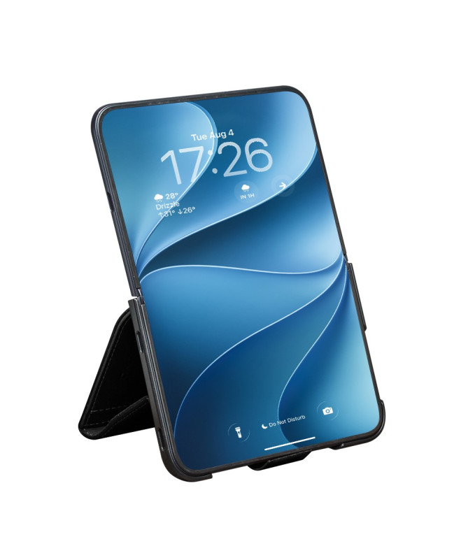 Housse iPhone Duo Cuir 2 Cartes avec Support