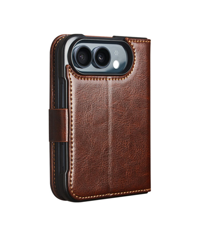 Housse iPhone Duo Cuir 2 Cartes avec Support