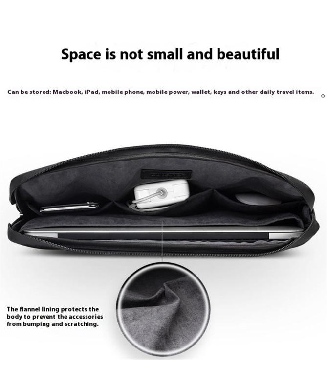 Sacoche Ordinateur 15" Fibres Naturelles Déperlant